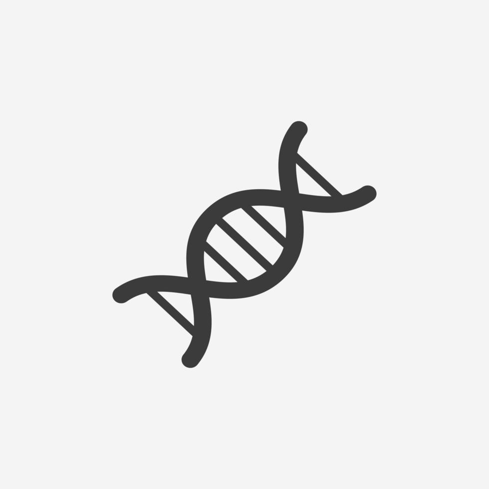 dna, genetisch, genetisch, medizinisch, biotechnologie, gen, biologie symbol vektor isoliert symbol zeichen