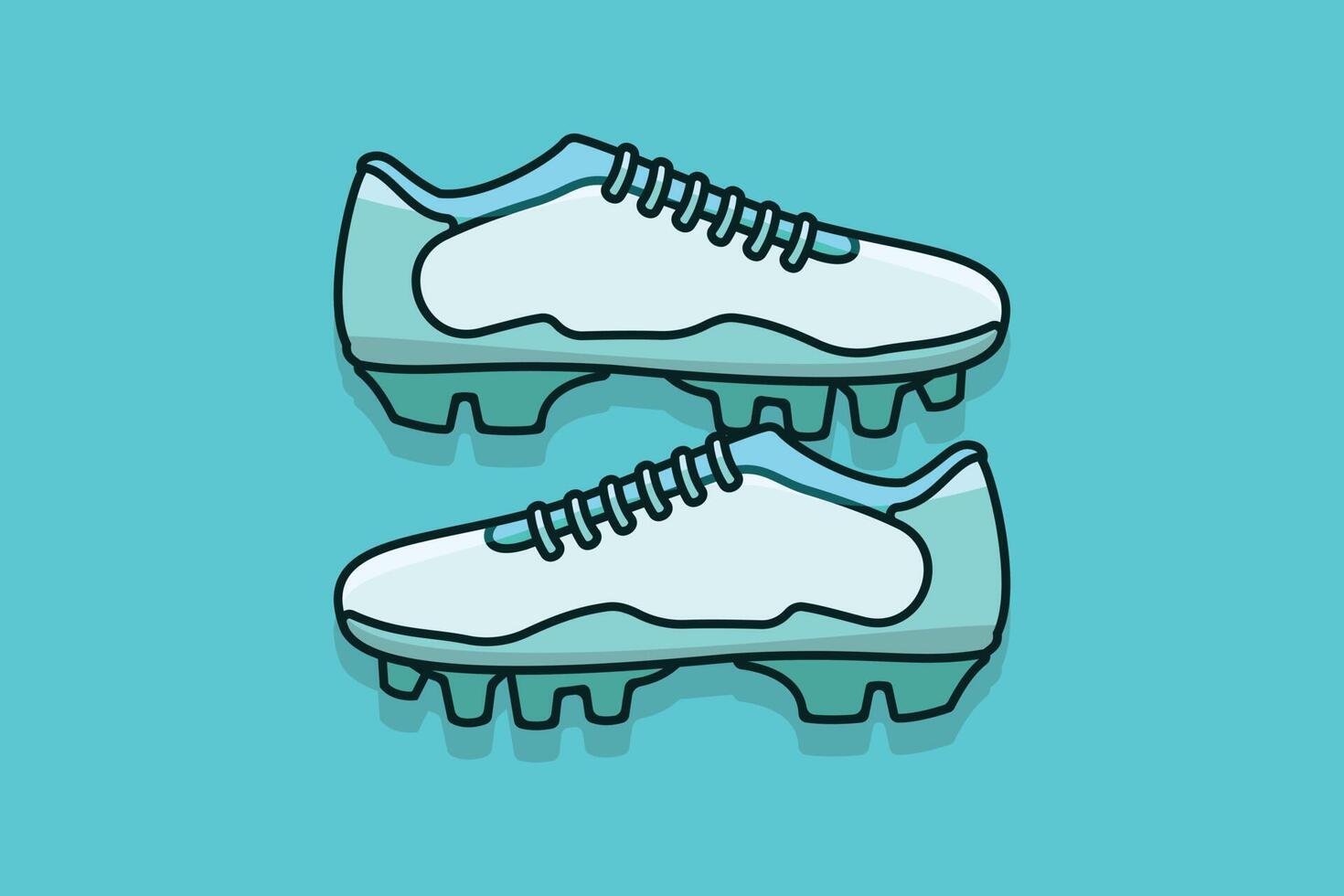 fotboll skor par vektor ikon illustration. mode objekt ikon design begrepp. fotboll fotboll stövlar skor vektor design på blå bakgrund.