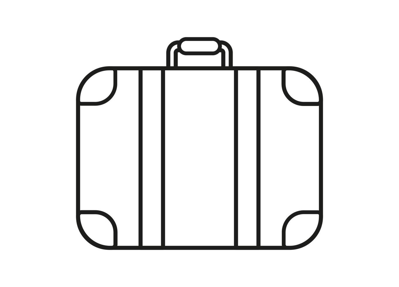 resväska ikon isolerat på vit. vektor illustration i platt stil.
