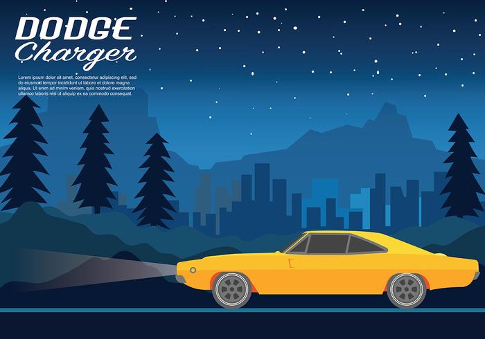Dodge Charger Vektor Hintergrund