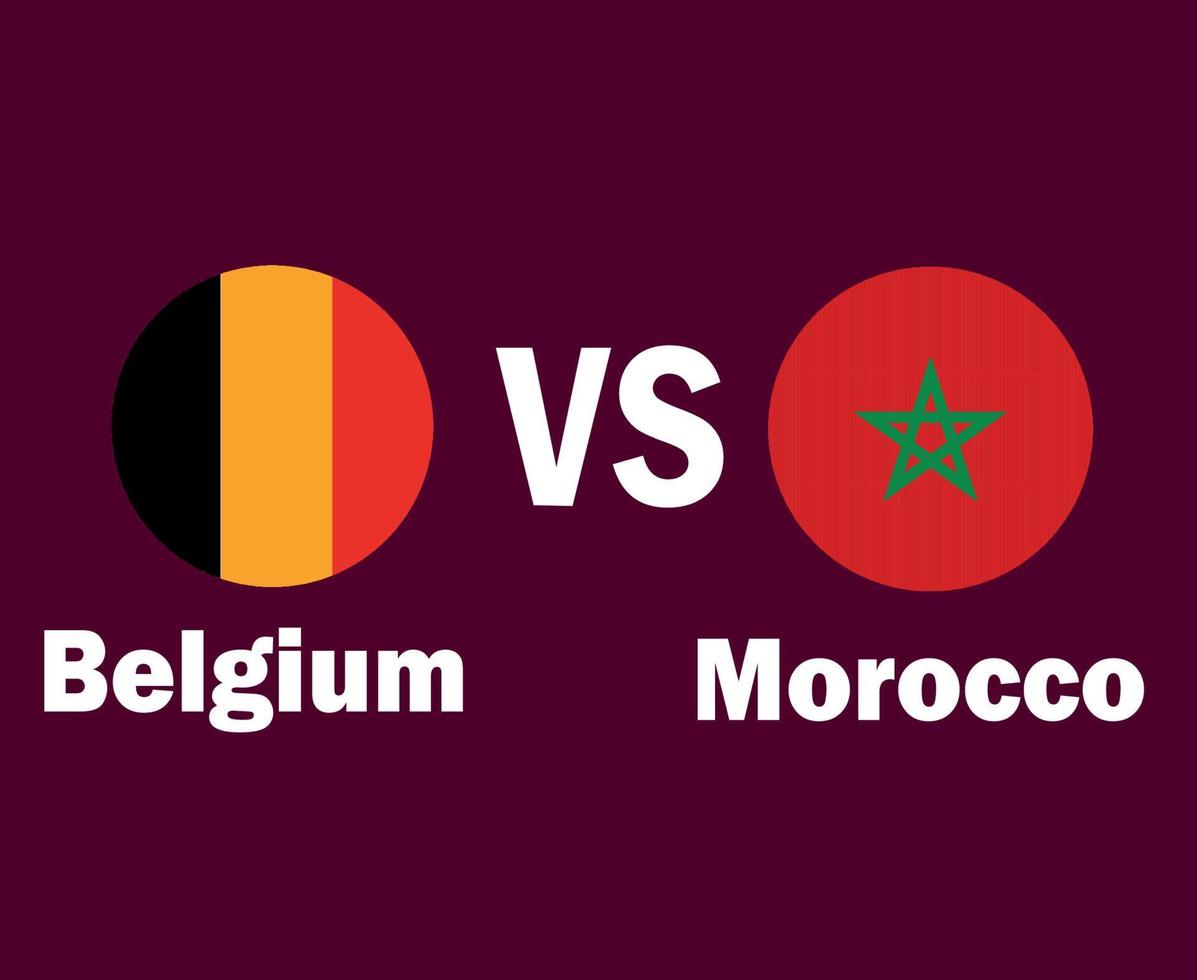 belgien och förenad stater flagga med namn symbol design Europa och afrika fotboll slutlig vektor europeisk och afrikansk länder fotboll lag illustration