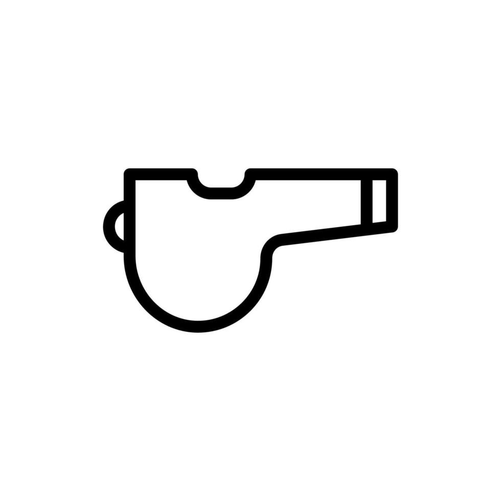 Pfeife-Symbol. Symbol für Sportgeräte. Pfeifen-Icon-Design geeignet für Websites, mobile Geräte, mobile Apps und Freiberufler. Symboldarstellung auf weißem Hintergrund vektor