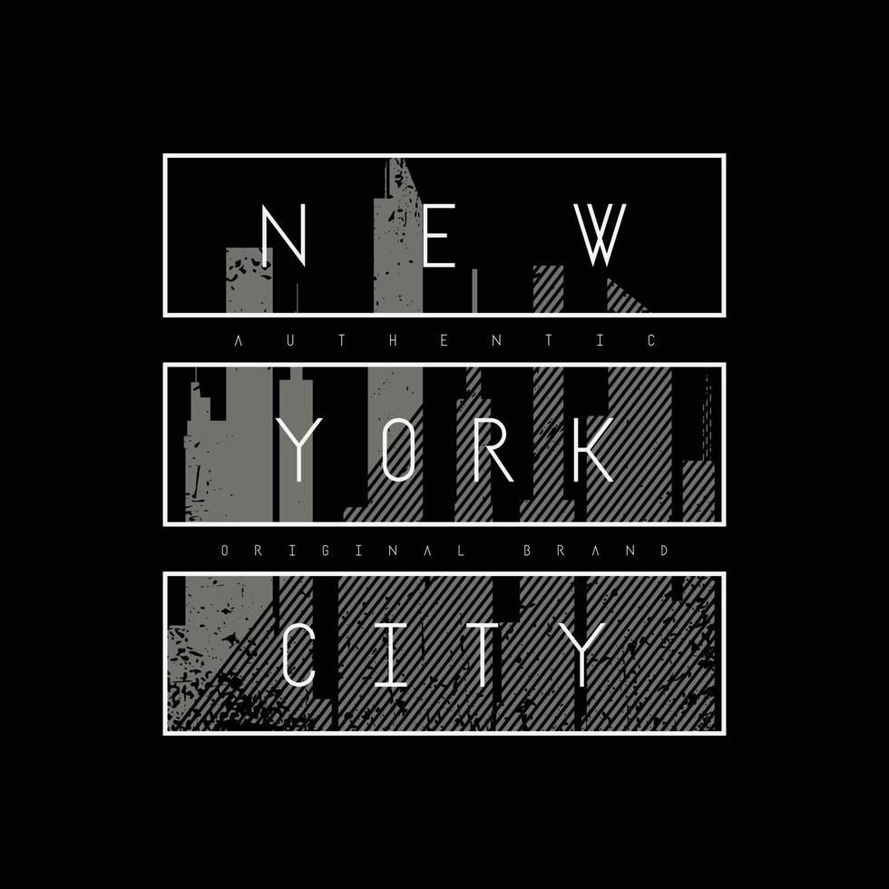 New York City-Typografie-Vektor-T-Shirt-Design vektor