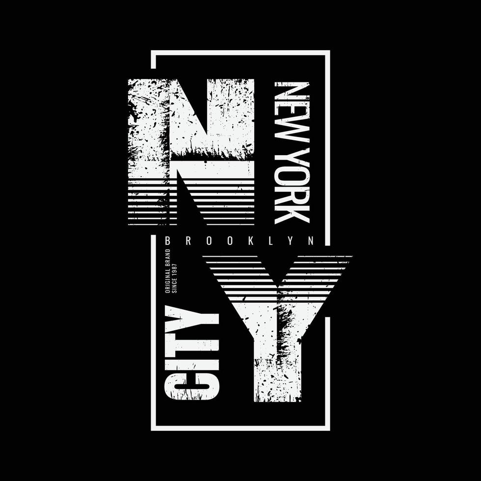 New York City-Typografie-Vektor-T-Shirt-Design vektor