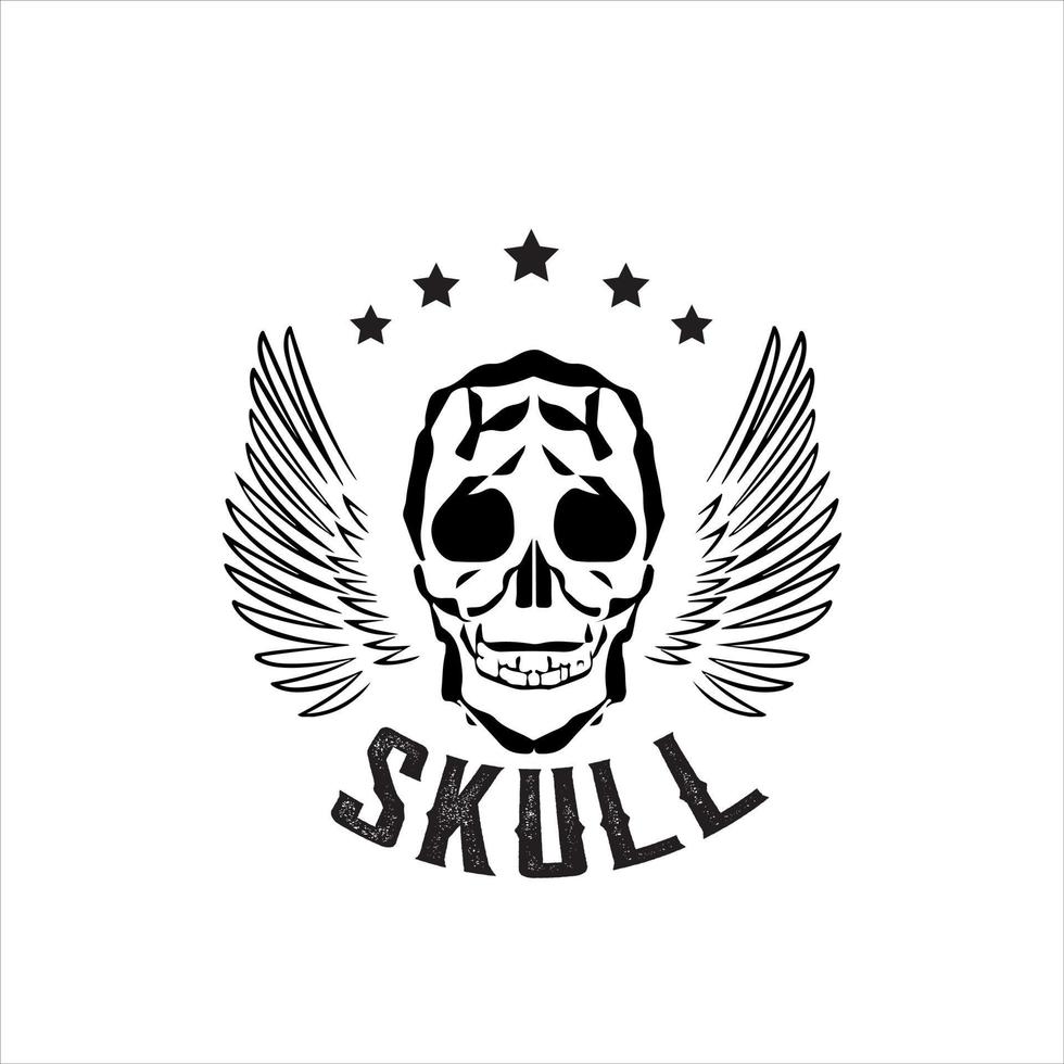 skalle illustration design, huvud t-shirt vektor design