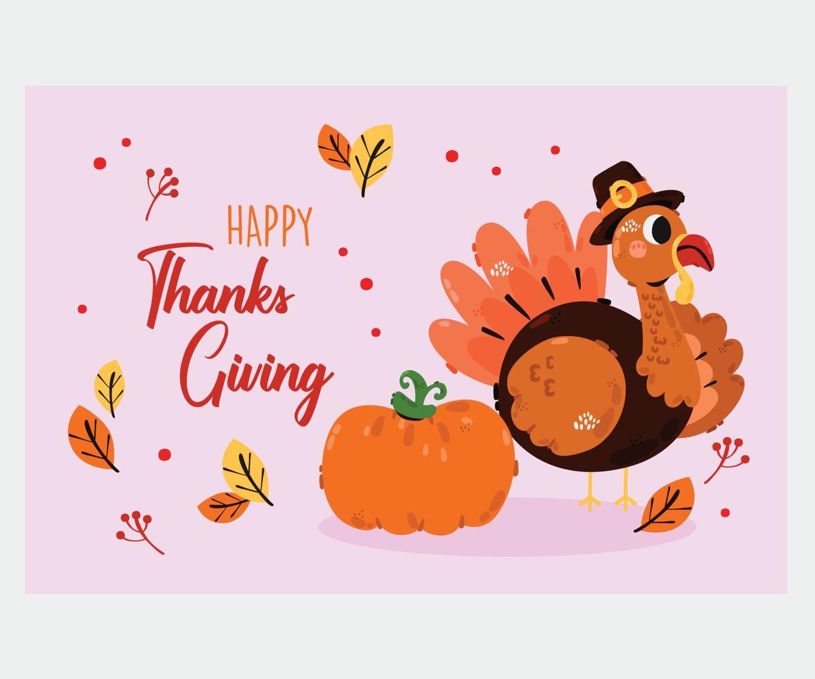 handgezeichneter Thanksgiving-Hintergrund vektor