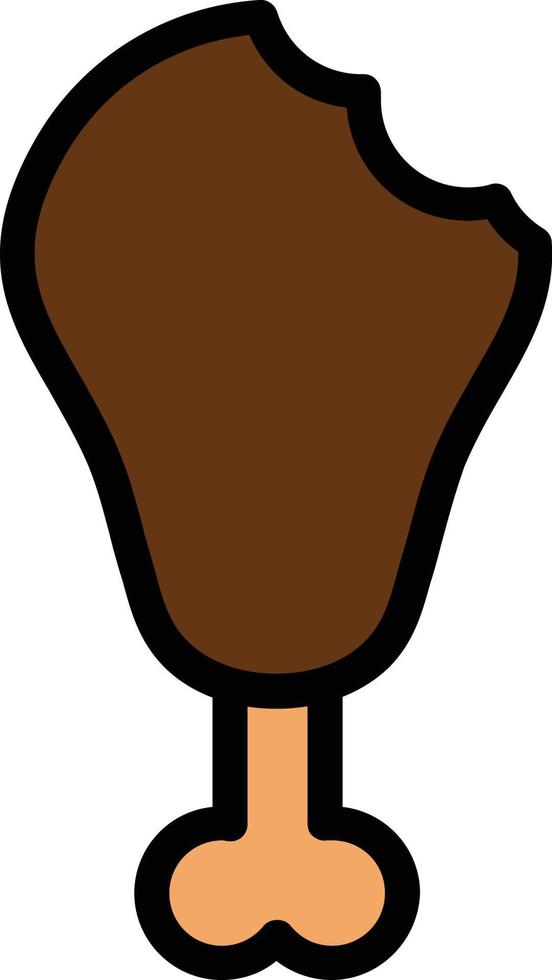 Drumstick-Biss-Vektor-Icon-Design vektor