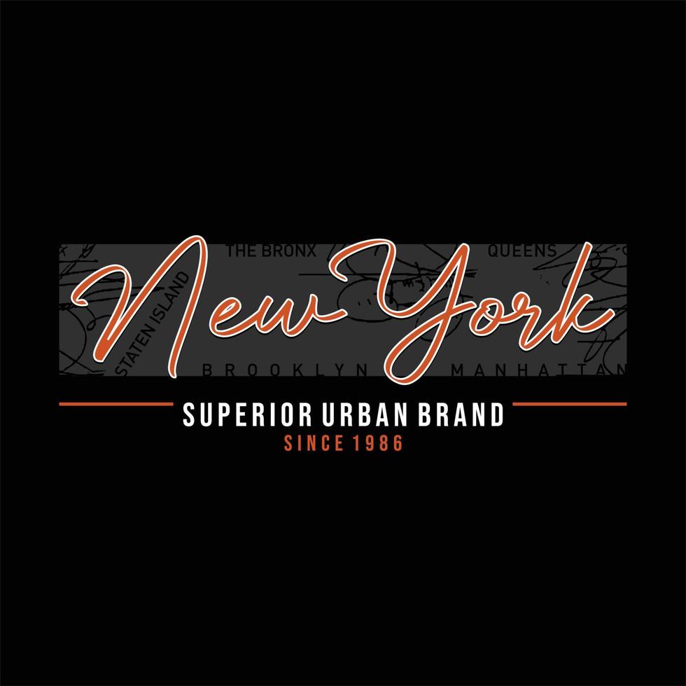 new york brooklyn moderne typografie für t-shirt-druck vektor