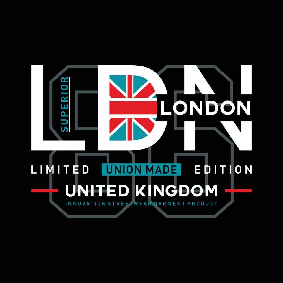 London-Typografiegraphik für T-Shirt-Designvektorillustration und andere Verwendung vektor