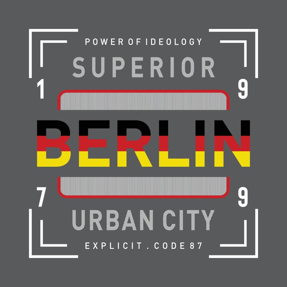 berlin typografi design t skjorta vektor illustration