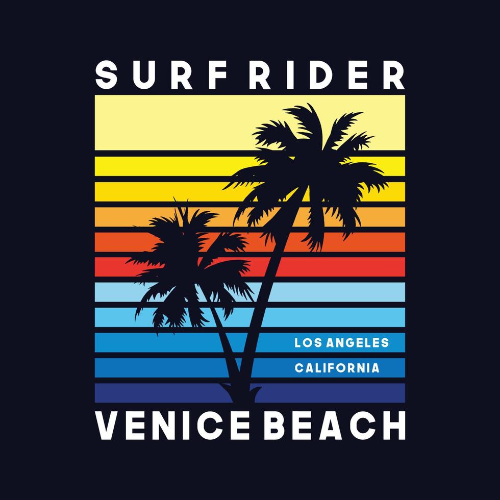 California Beach Typografie für T-Shirt-Grafikvektor vektor