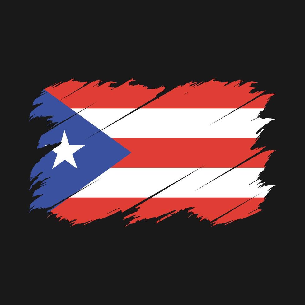 puerto rico flaggborste vektor