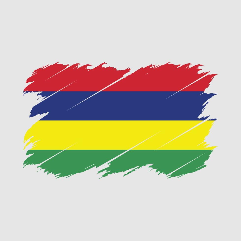 mauritius flagge bürste vektor