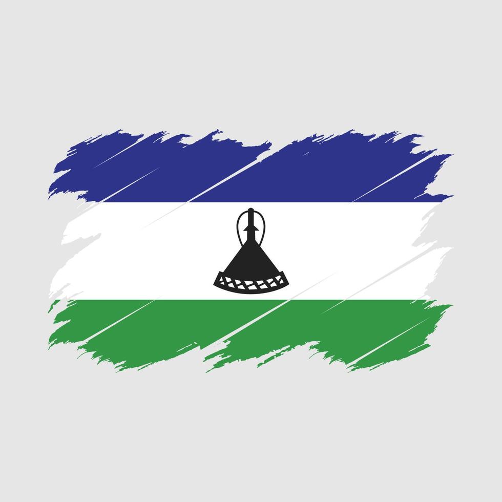 lesotho flaggborste vektor