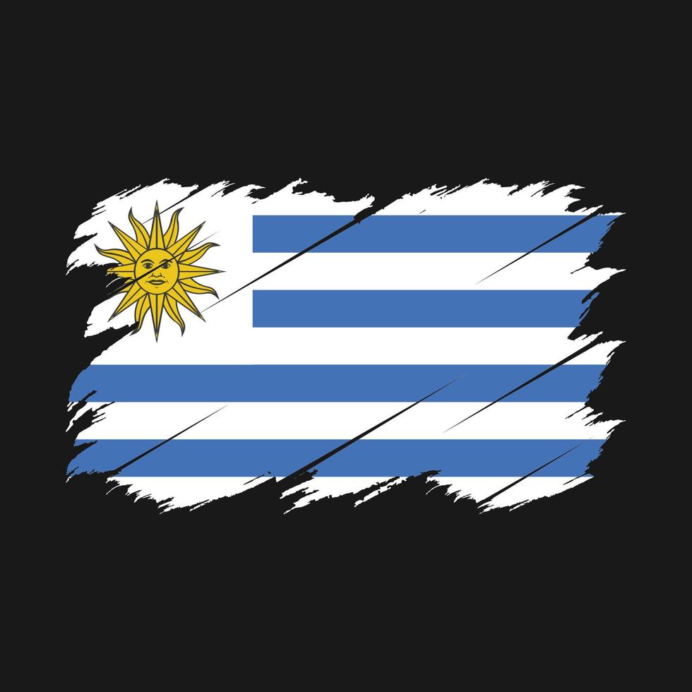 Uruguay flaggborste vektor