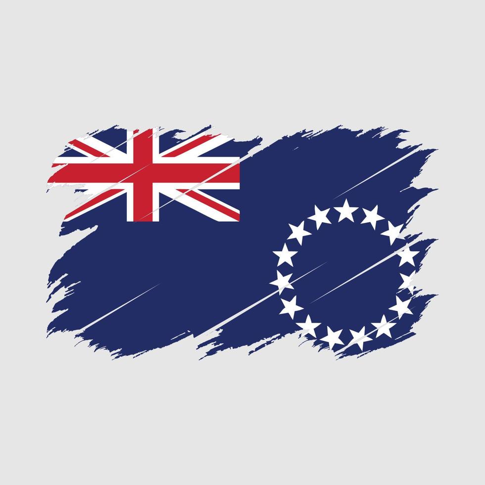 Flaggenbürste der Cookinseln vektor