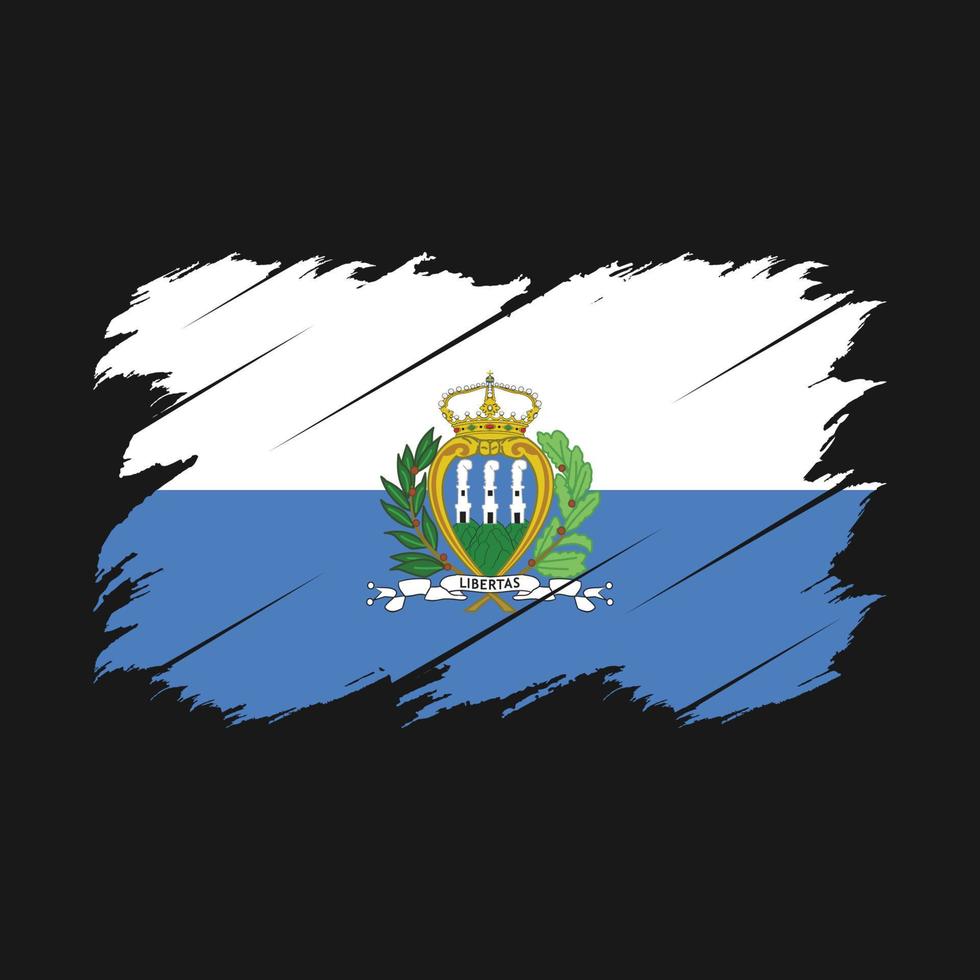 Bürste für San Marino-Flagge vektor