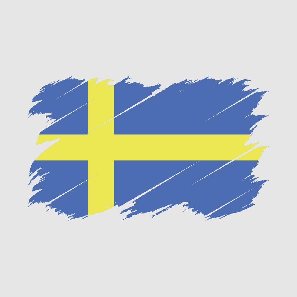 sveriges flaggborste vektor