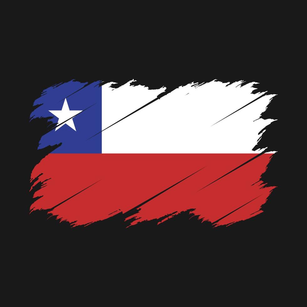 Chile flaggborste vektor