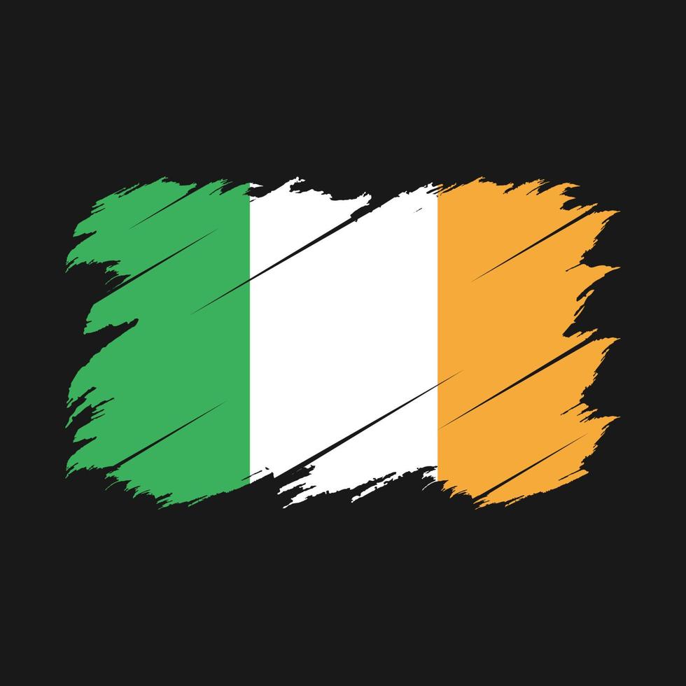 Irland Flagge Pinsel vektor