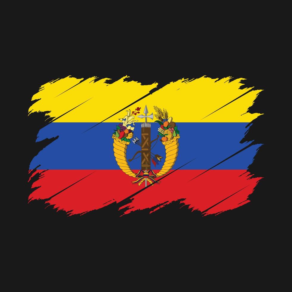 kolumbien flagge bürste vektor