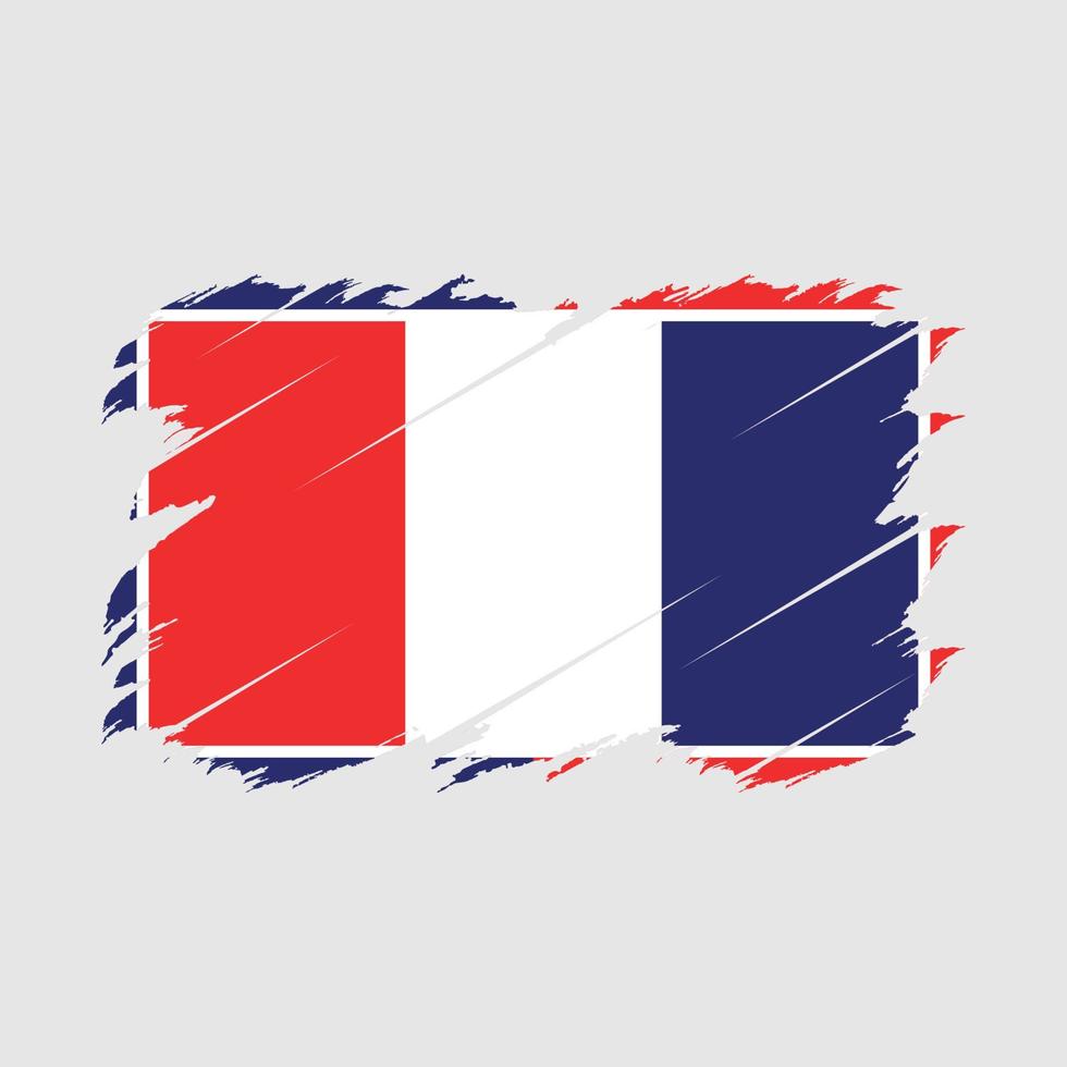 Frankreich Flagge Pinsel vektor