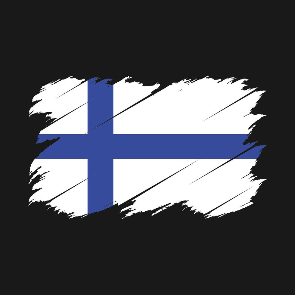 Finnland Flaggenpinsel vektor