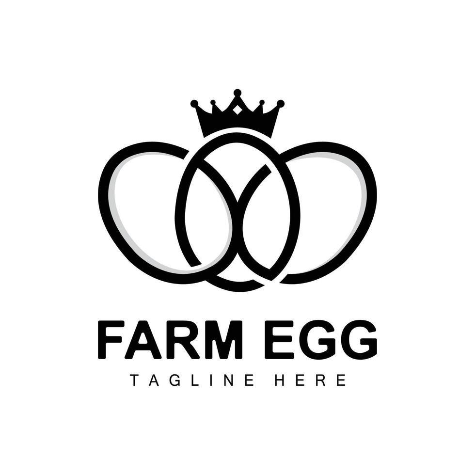 ei-logo, eierfarm-design, hühnerlogo, asiatischer essensvektor vektor