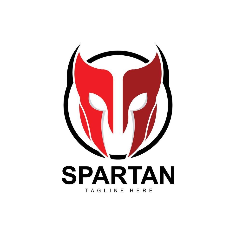 spartansk logotyp, krig hjälm kostym vektor, barbar rustning ikon, viking, Gym passa design, kondition vektor