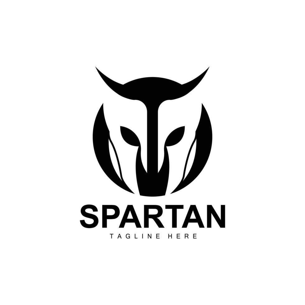 spartansk logotyp, krig hjälm kostym vektor, barbar rustning ikon, viking, Gym passa design, kondition vektor