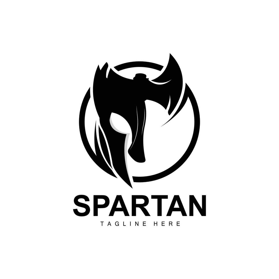 spartansk logotyp, krig hjälm kostym vektor, barbar rustning ikon, viking, Gym passa design, kondition vektor