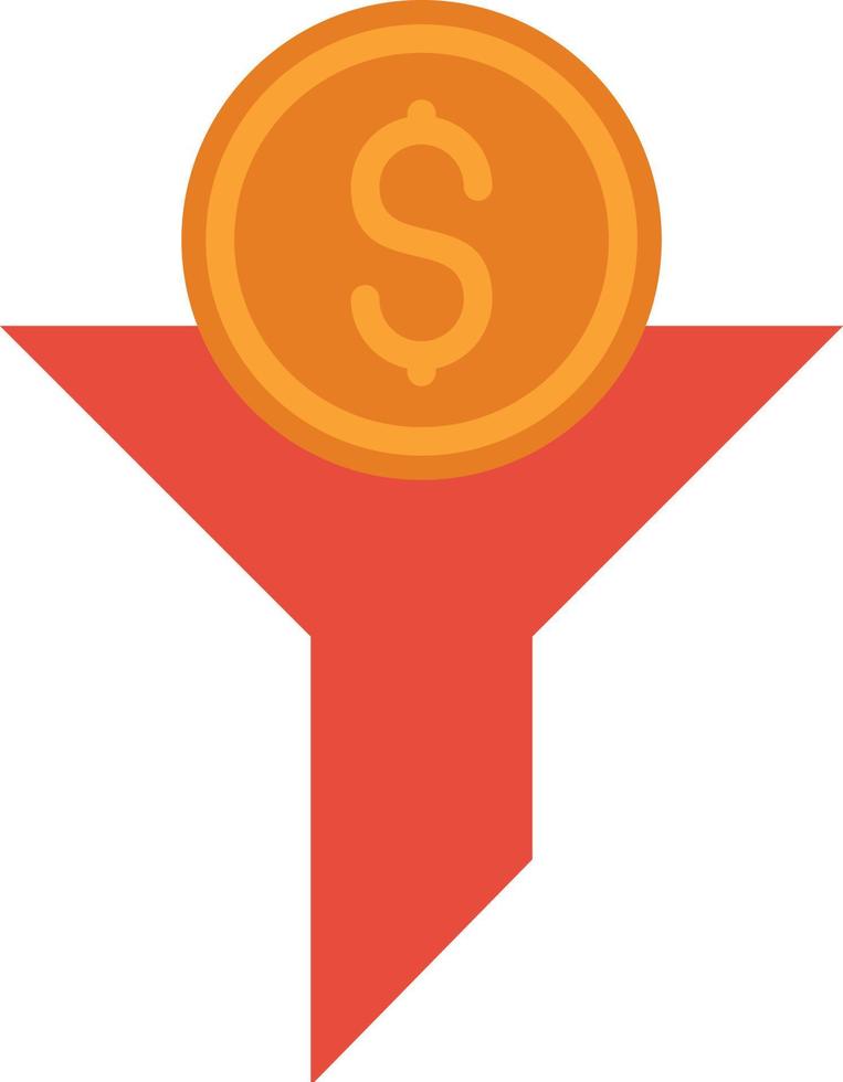 Trichter-Dollar-Vektor-Icon-Design vektor