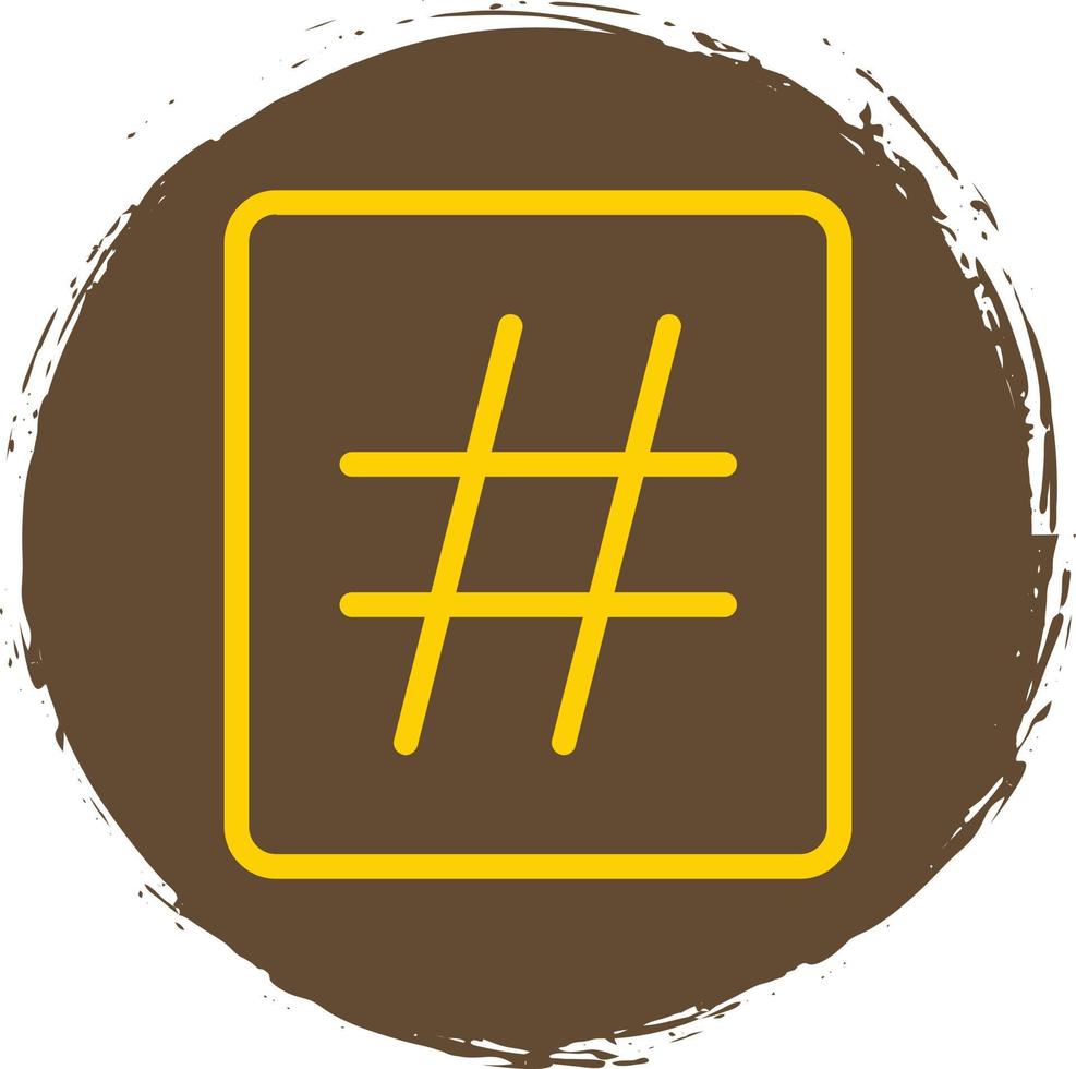 Hashtag-Vektor-Icon-Design vektor