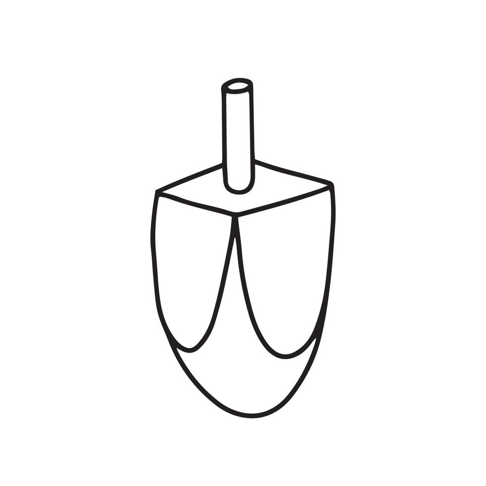 vektorgekritzel dreidel oder draydl chanukka-symbolillustration vektor