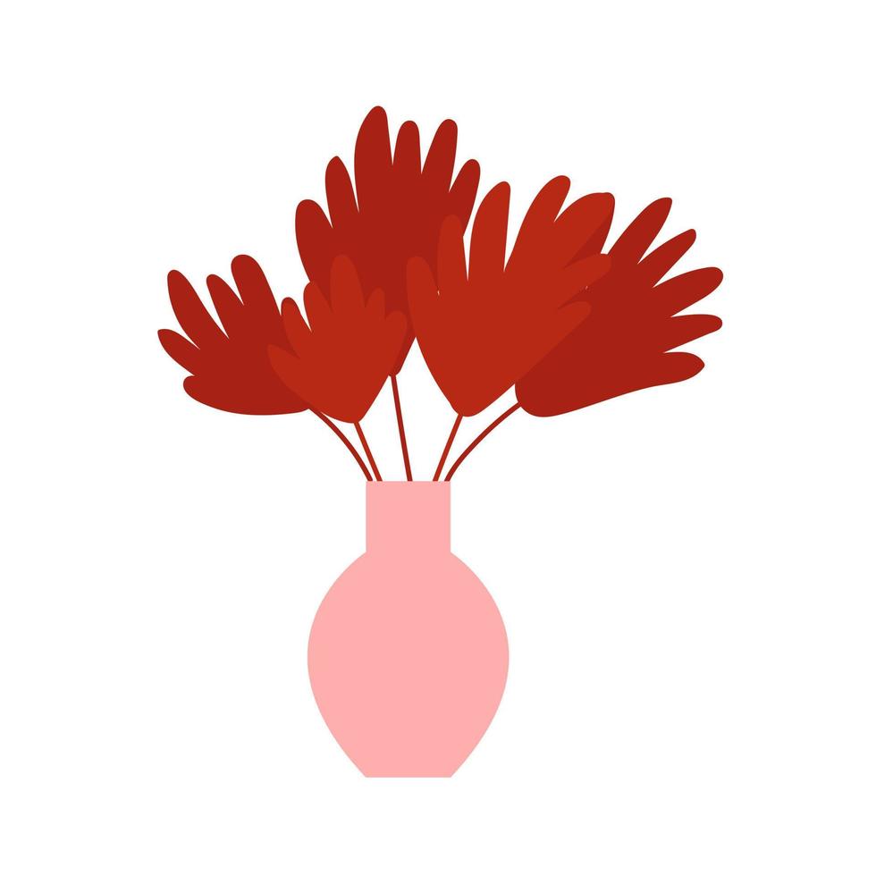 torkades blomma i vas vektor illustration
