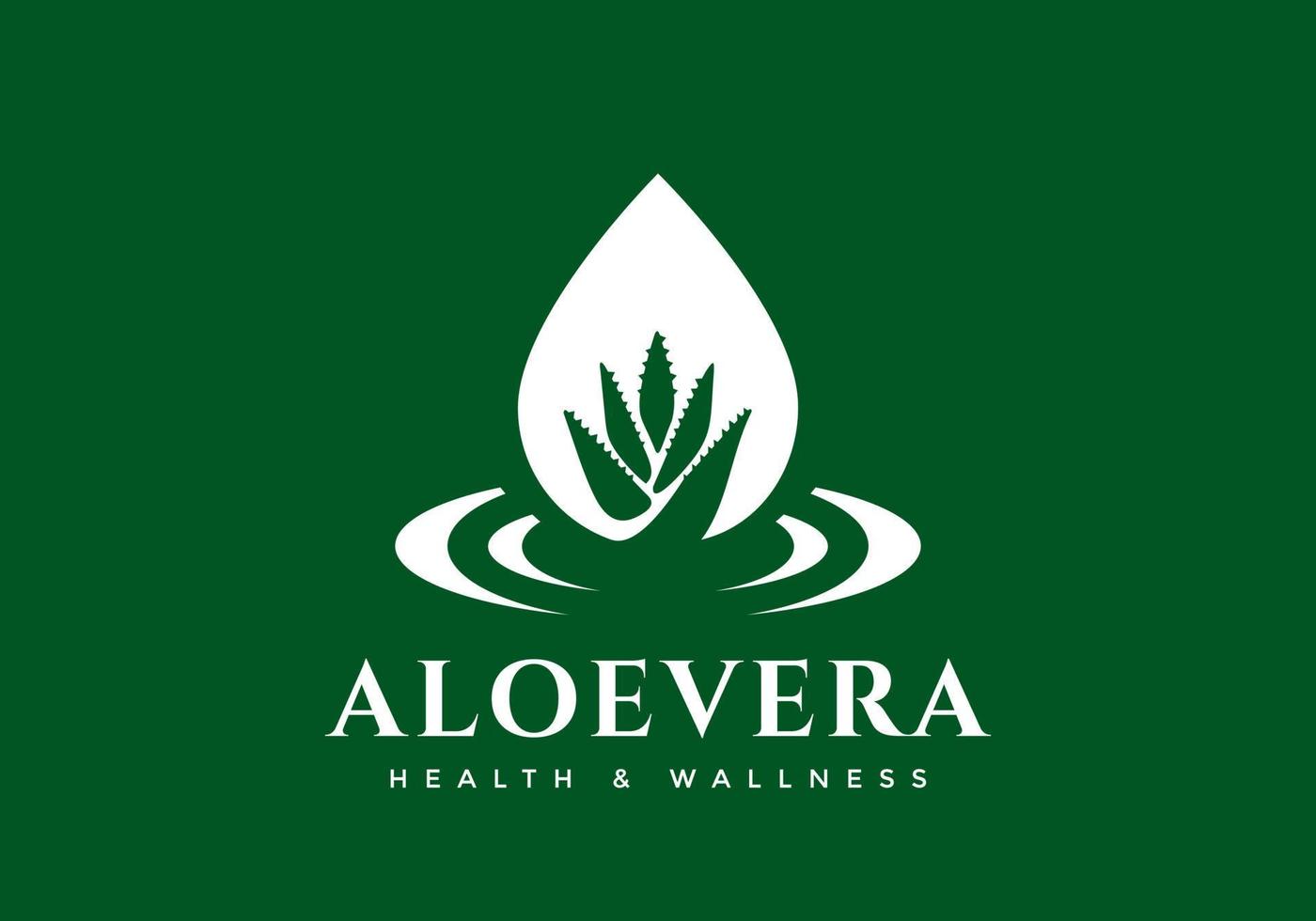 de aloe vera logotyp är lämplig för kondition företag symboler. vektor
