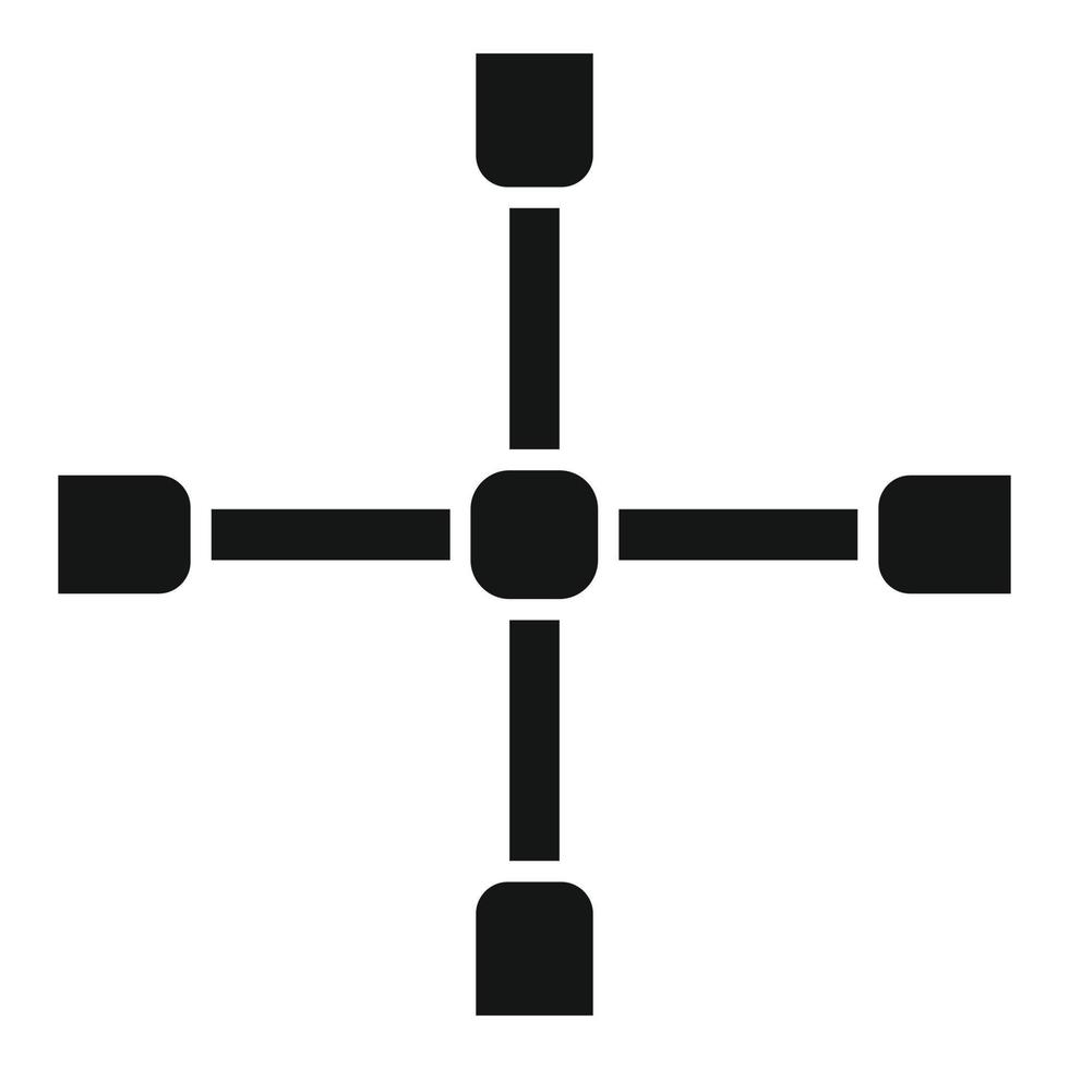 Auto Reifenschlüssel Symbol einfacher Vektor. Reparaturwerkstatt vektor