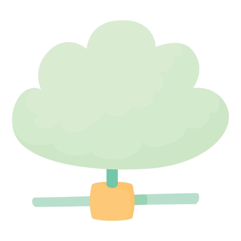 Cloud-Datenbank-Symbol, Cartoon-Stil vektor