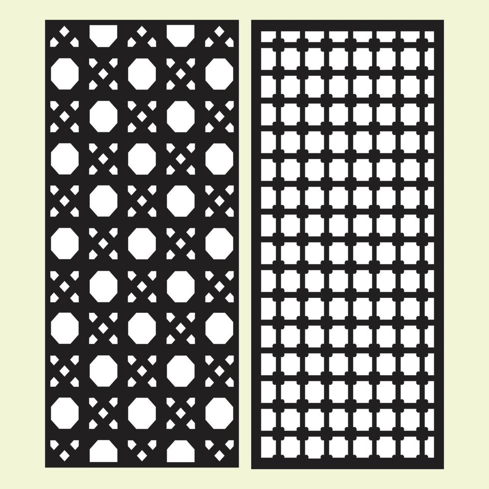 jali design für grafik und cnc.router geometrisches laserschneiden vektormuster. vektor