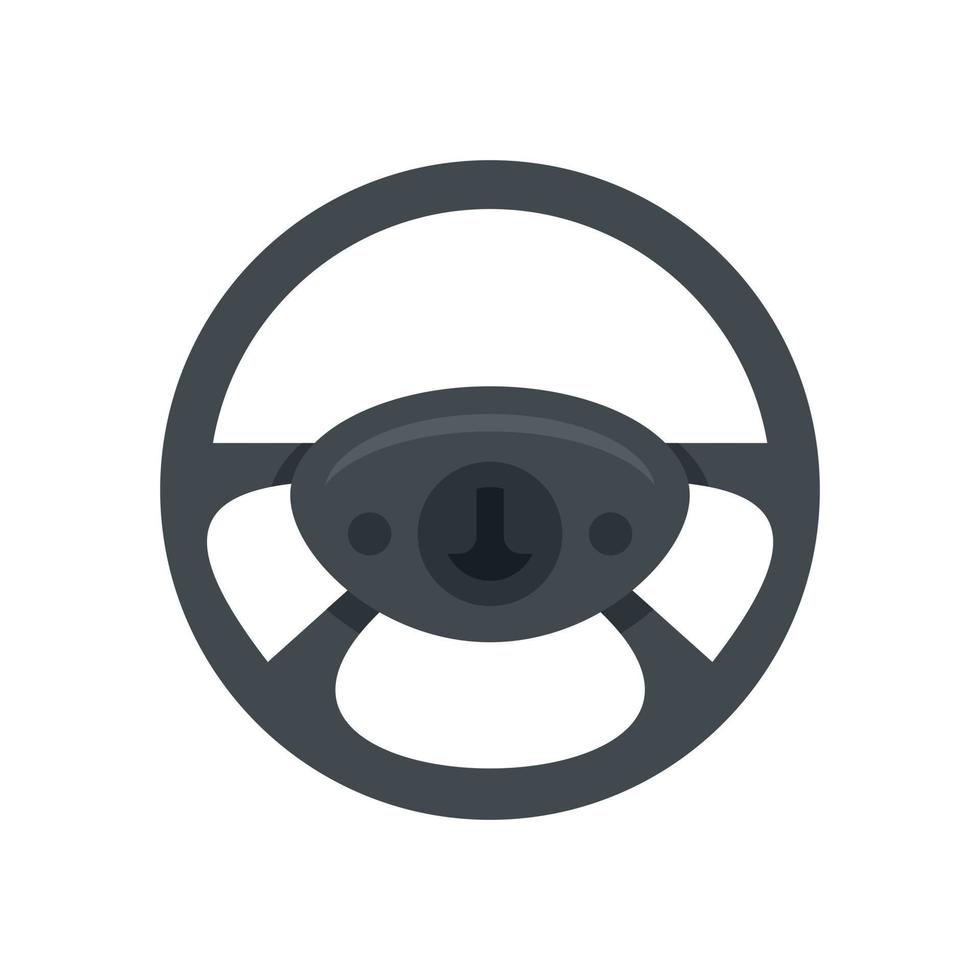 garage styrning hjul ikon platt isolerat vektor
