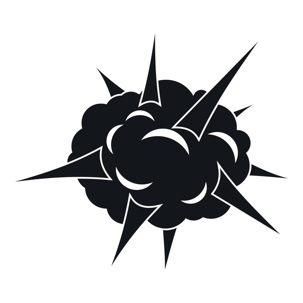 kraft explosion ikon, enkel stil vektor