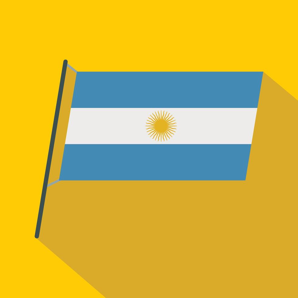 Symbol der argentinischen Flagge, flacher Stil vektor