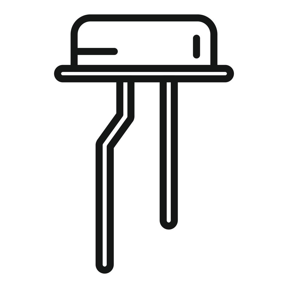 Anodendiode Symbol Umrissvektor. Halbleiterbauteil vektor