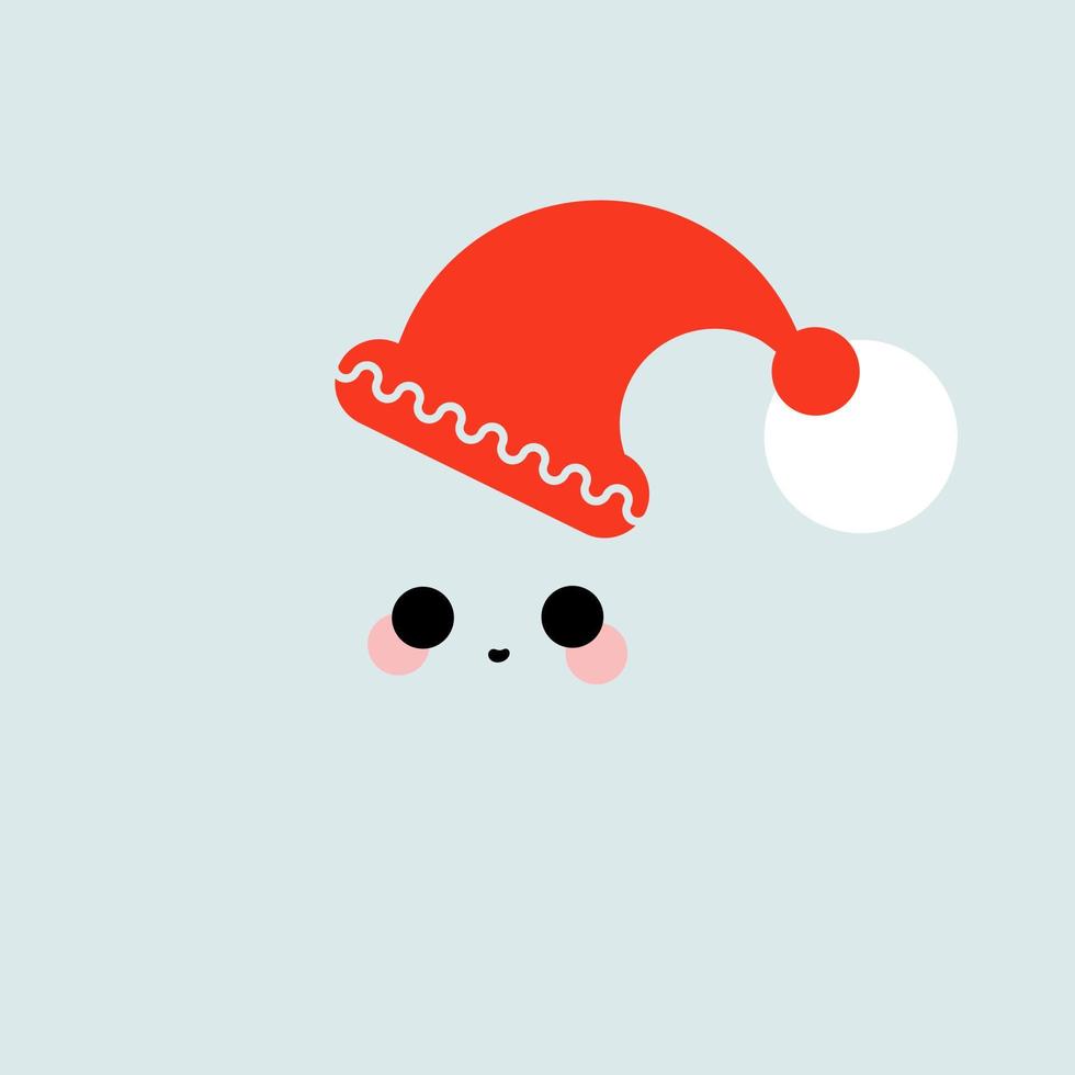 süßes Weihnachtsmann-Emoticon vektor
