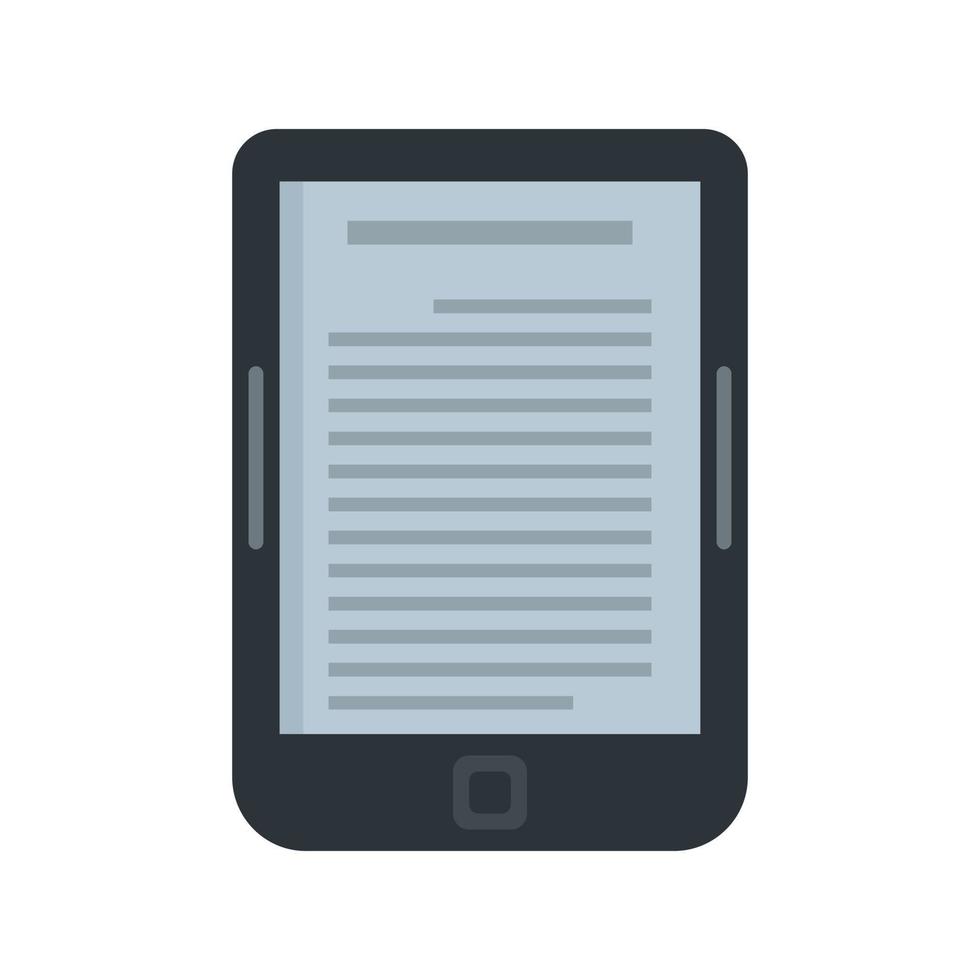 E-Book-Reader-Symbol flach isolierter Vektor