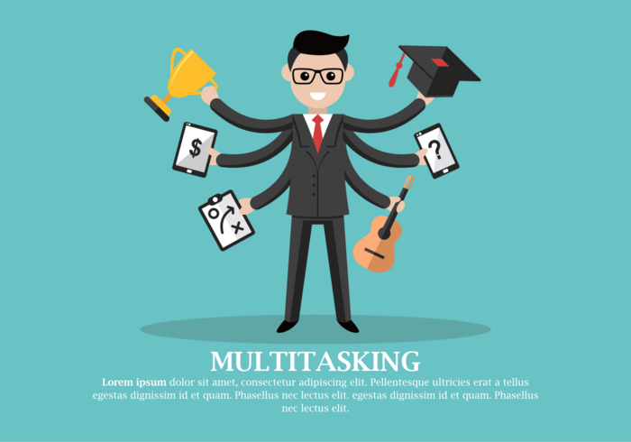 Multitasking Vector Illustration