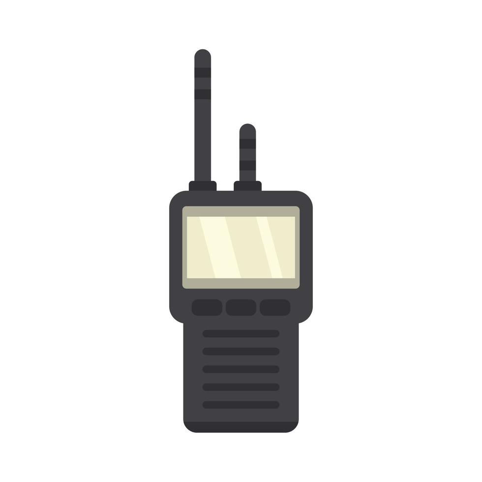 forskare walkie prat ikon platt isolerat vektor