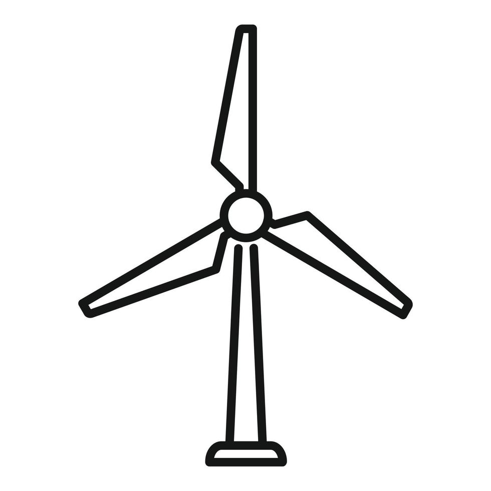 Symbol Umrissvektor für Öko-Windturbinen. bäuerliche landwirtschaft vektor