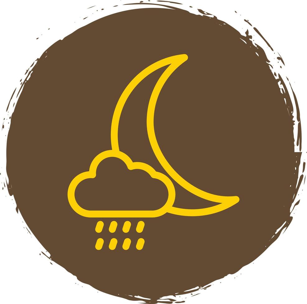 Wolke Mond Regen Vektor Icon Design