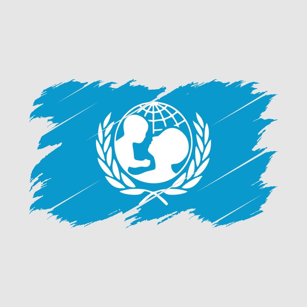 unicef flag pinsel vektor